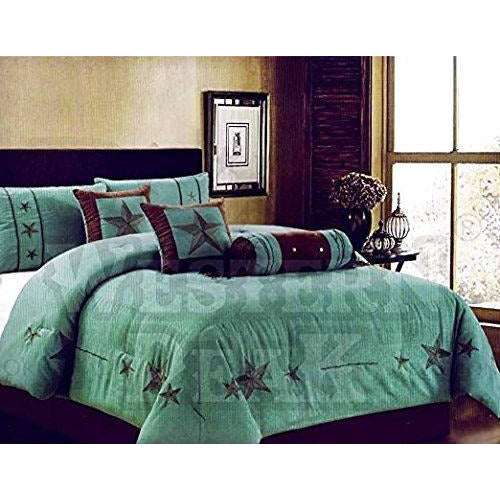 Turquoise Texas Western Star 7 Piece Comforter Bedding Set