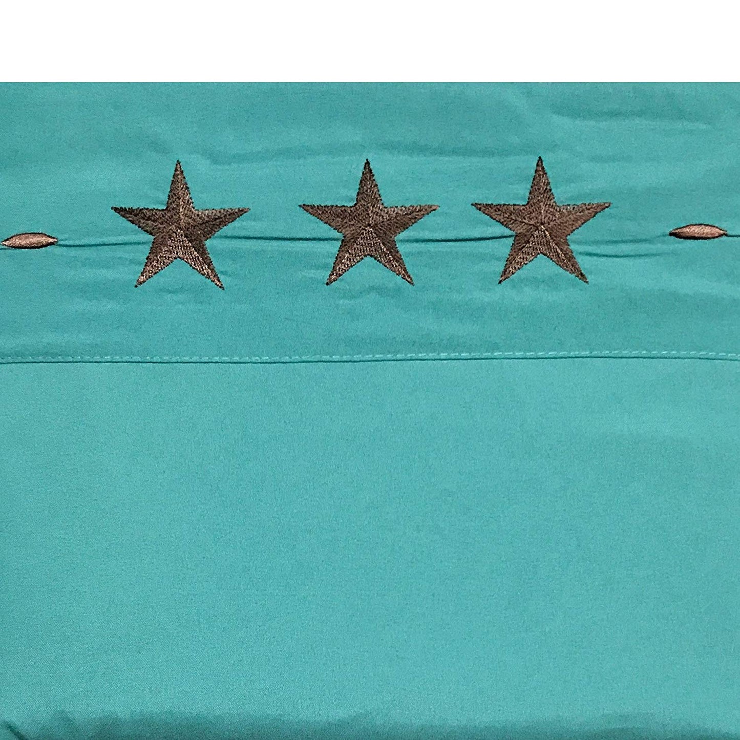 Turquoise Western Texas Star Embroidery Bed Sheet Set